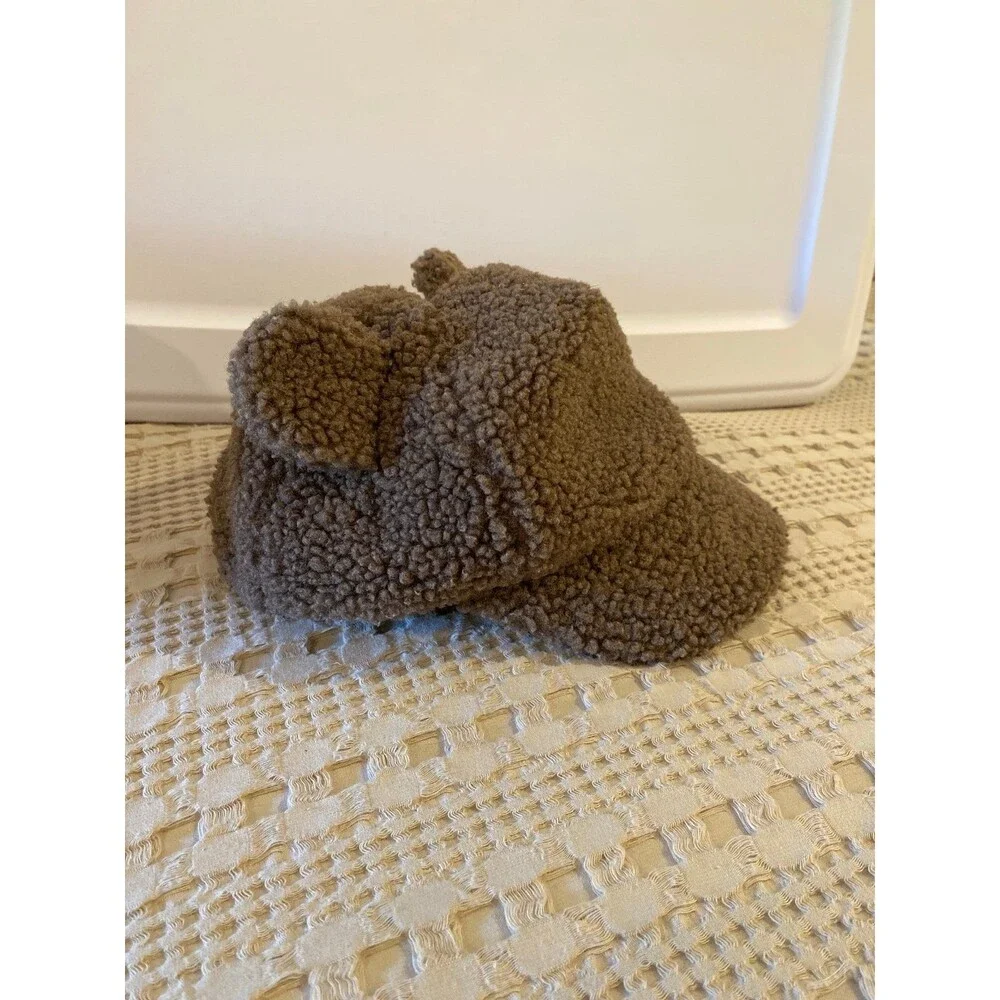 Toddler Fuzzy Bear  Baseball Cap  w/  Cute Ears Adjustable Hat for 6-24‎ Months